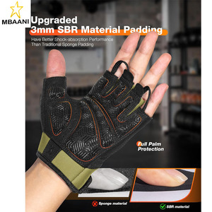 Guantes Unisex Transpirables para Levantamiento de Pesas con Acolchado, Agarre, Protección Completa de la Palma, Regalo para Ejercicio en el Gimnasio, Levantamiento de Pesas - Product Image 2