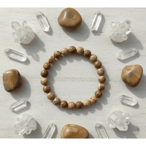 Handcrafted Sand Jasper Beaded <b>Bracelet</b>-Fashion <b>Healing</b> Crystal Accessory - Product Image 5