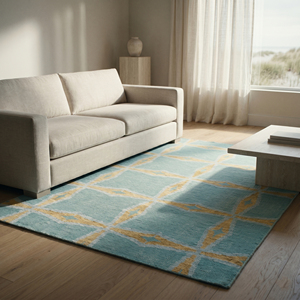 Alfombra Moderna de Lana Ecológica Antideslizante, Color Blanco Marfil, Felpa, Tufted a Mano, Gruesa, para Dormitorio, Sala de Estar, Hotel, Villa - Product Image 4