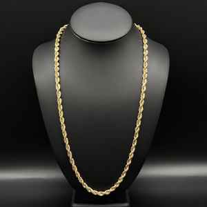 สร้อยคอเงินแท้ S925 ชุบทอง 12 มม. แบบเชือกถัก สไตล์อิตาลี - Product Image 4