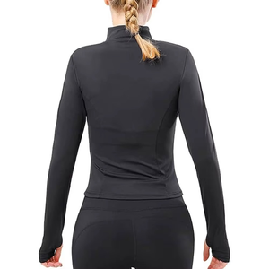 High Quality Winter Women Yoga <b>Jacket</b> Button ACTIVE STRETCH Knitted Spandex Quick Dry Breathable Designed for <b>Workout</b> Training - Product Image 6