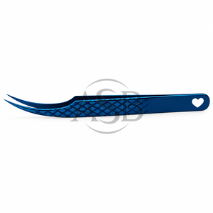 Pinzas de aislamiento curvadas para extensión de pestañas, pinzas de acero inoxidable con agarre texturizado, instrumento de belleza curvado de precisión - Product Image 5