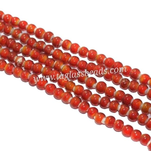 Cuentas de vidrio marmoleado hechas a mano, cuentas espaciadoras redondas en hebra para la fabricación de joyas y manualidades DIY - Product Image 5