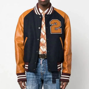 Chaquetas Varsity de Otoño para Hombre, Logotipo Bordado Personalizado, Tela de Lona, Colores y Tallas Personalizadas, Venta al Por Mayor - Product Image 1