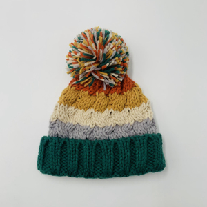 Wholesale Custom 100% Cotton Winter Knitted Beanie <b>Hats</b> with 3D Embroidery Bows Plaid Design - Product Image 4