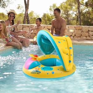 Flotador Inflable para Bebé con Toldo y Volante – Asiento Flotante para Niños Pequeños con Protección Solar - Product Image 5