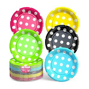 Paper <b>Plates</b> <b>Disposable</b> Flat <b>Plate</b> for Party Minimalist Solid Design Dishes & <b>Plates</b> - Product Image 3