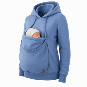 Hoodie personnalisé pour femme, doux, à manches longues, pour l'hiver, avec poche frontale, écologique, en polyester et coton 400-500 GSM - Product Image 5