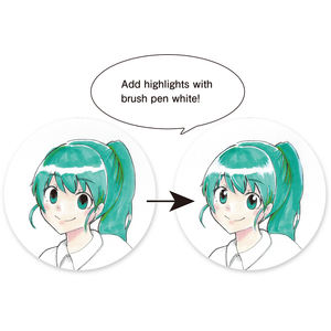 [ME][KURETAKE] Stylo pinceau blanc Kuretake CNBW-02S ZIG Cartonist, ultra fin - Product Image 4