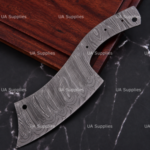 UA Supplies DIY Hoja de cuchillo de acero de Damasco tipo Drop Point, espesor de 0.5mm, filo recto, para EDC y cocina, OEM personalizable, Full Tang - Product Image 6