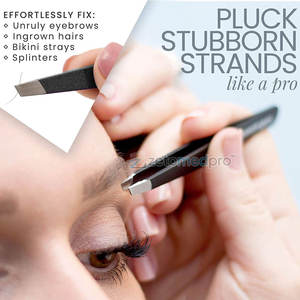 Pinzas Profesionales Inclinadas para Cejas de Acero Inoxidable, Herramienta de Belleza para Depilación, Pinzas de Precisión Inclinadas de Acero Inoxidable - Product Image 4