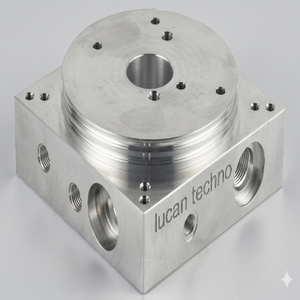 บล็อกแมนิโฟลด์ไฮดรอลิกอะลูมิเนียมกลึงด้วยเครื่อง CNC ความแม่นยำสูง พร้อมเกลียวหลายช่อง - Product Image 1