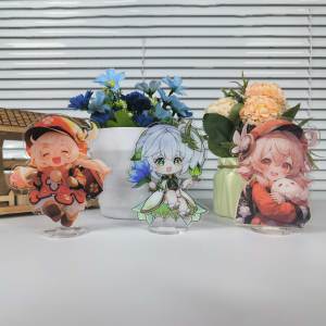 Dessin animé imprimé personnalisé acrylique genshin anime présentoir figure standee acrylique