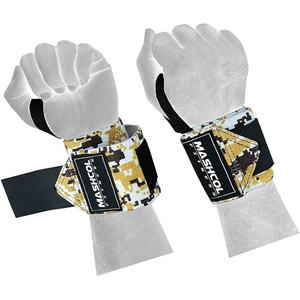 Muñequeras de entrenamiento de gimnasio de camuflaje gris personalizadas muñequeras de algodón para Fitness al por mayor muñequeras de levantamiento de pesas culturismo Crossfit - Product Image 6