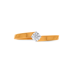 แหวนเพชรทรงกลม Infinity Solitaire ทองคำชมพู 18K ดีไซน์เรียบหรู สำหรับงานหมั้นและงานแต่งงานสำหรับผู้หญิง - Product Image 3