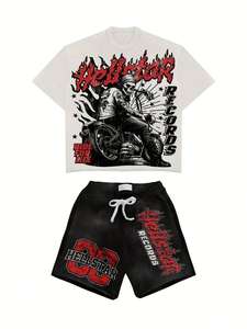 Conjunto Deportivo de Verano 2026 para Hombre, Camiseta de Manga Corta y Pantalones Cortos para Correr, Gimnasio y Atletismo, Talla Grande - Product Image 5