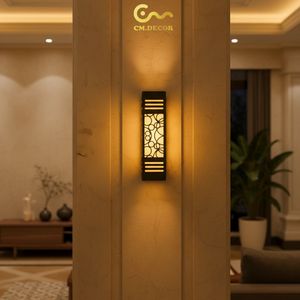 Living Room / Bedroom / Hallway Auto Cad Layout 3500K (Warm White) LED Wall light Viet Nam CM Decor steel/inox Modern/Japanese - Product Image 4