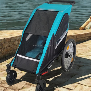 Poussette 3-en-1 pour bébé, chariot de jogging et remorque de vélo, design léger, tissu imperméable 600D, capacité 28 kg - Product Image 6