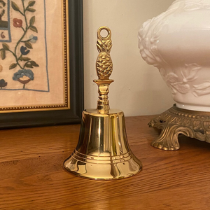 Hand <b>Bell</b> Modern Style <b>Brass</b> Polished Decorative Table <b>Bell</b> Ornate Pineapple Handle Home Office Hotel Reception Wedding Cere - Product Image 2