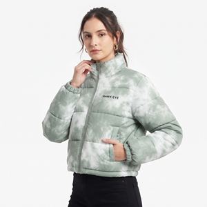 Chaqueta Acolchada de Moda para Mujer, Diseño Sublimado, Manga Larga, Cierre Completo, Estilo Casual Urbano para Invierno - Product Image 2