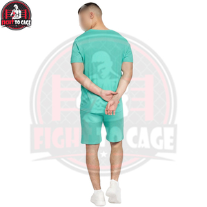 Ensemble court pour homme, design unique, été, respirant, manches courtes, couleur unie, tissu polyester/coton, léger, confortable, haute qualité - Product Image 3