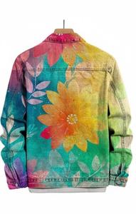 แจ็คเก็ตยีนส์ผู้ชายคุณภาพสูง ปักโลโก้ได้ สไตล์สตรีทแฟชั่น หลากสี สำหรับทุกฤดู - Product Image 4