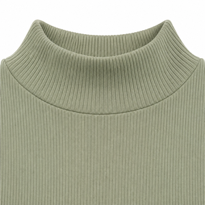 Débardeur côtelé pour femme, sans manches, col montant, coupe courte, couleur unie, en maille extensible, coupe ajustée, style décontracté, mode estivale - Product Image 4