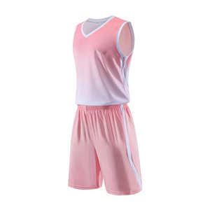 Conjuntos de Uniformes de Baloncesto con Degradado de Color, Estilo Clásico, Cintura Elástica, Conjunto de 2 Piezas de Pantalones Cortos y Chaleco - Product Image 1
