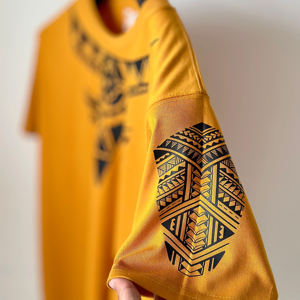 T-shirt personnalisé d'été en polyester/coton tricoté, délavé à l'acide, imprimé par sublimation, motif anime, grammage lourd 360g, col en V, coupe ample - Product Image 3