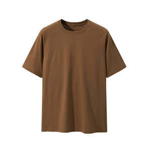 T-shirt à manches courtes en coton pur, col rond, couleur unie, design de logo personnalisé OEM, marque tendance. - Product Image 3