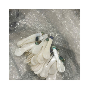 Cuillère à café en coquillage naturel, vaisselle artisanale en coquillage pour café et hôtel - Product Image 2