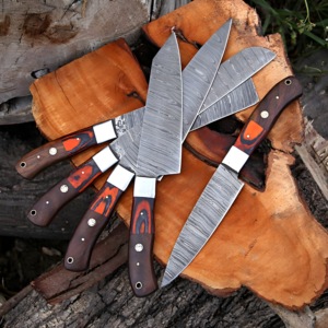 Handmade 67-Layer Damascus Steel Chef <b>Knife</b> 8 Inch Professional Japanese Style Wood Handle Leather Sheath Ambidextrous - Product Image 4