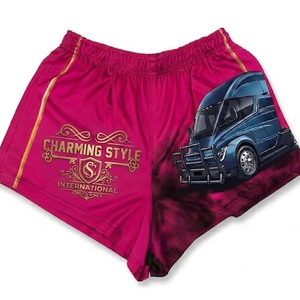 HUACHEN Custom Sublimation Print Logo Polyester Quick Dry Footy <b>Shorts</b> Pocket Truck Racing Workout Hunting Football Youth <b>Men</b> - Product Image 1