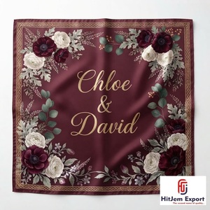 Bufanda de Lujo con Estampado Personalizado, Chal de Moda con Tacto de Seda, Envoltura para la Cabeza, Marca Privada, Fabricante Textil OEM ODM - Product Image 5