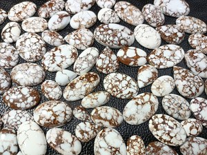 Lot de pierres précieuses cabochons en jaspe cheval sauvage de qualité supérieure, tailles 25 mm et 35 mm, 10 pièces pour la fabrication de bijoux - Product Image 5