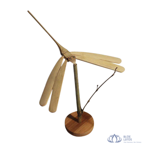 [BEST SELLING] Blue Lotus Farm Bamboo Dragonfly Painted Handmade Balance <b>Toy</b> Traditional Wooden Craft Table Ornament Office <b>Desk</b> - Product Image 1
