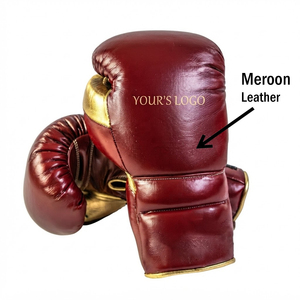 ถุงมือชกมวยหนังแท้ Custom No Boxing No Life สำหรับฝึกซ้อมและแข่งขัน แบบรัดสายรูดและผูกเชือก - Product Image 4