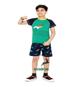 wholesale children's Oem Street Wear 100%Cotton Print Hoodie Shorts Set Clothing Little Boys Clothes online super sale india