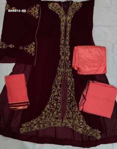Conjunto Salwar-Kameez de Diseño Moderno con Bordado y Pedrería en Georgette Sintético, con Dupatta y Koti, Especial para Eid, Proveedor Mundial - Product Image 5