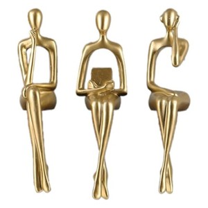 Sculptures abstraites en laiton finition or, vente en gros Inde - Product Image 1