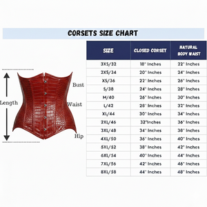 Corsé de cuero con textura de cocodrilo rojo OEM personalizado para fiestas y discotecas |   Fabricante de Ropa de Moda Personalizada - Product Image 4