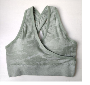 Sujetador deportivo de yoga sin costuras, transpirable, ligero, de secado rápido, con alto soporte, copas acolchadas extraíbles, espalda abierta, bajo curvo, suave y sin espalda. - Product Image 2