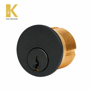 Cylindre de serrure à mortaise 28 mm KW, rainure plate, laiton massif noir, pour porte d'entrée - Product Image 6