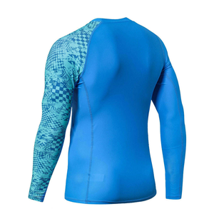 Camiseta Deportiva de Manga Larga para Hombre, con Protección UPF50, Antibacteriana, con Estampado Digital, para Surf, BJJ, Natación, con Logotipo - Product Image 3