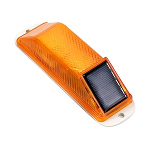 Marqueur de profil solaire, lumière d'avertissement de sécurité pour la construction nocturne, lumière stroboscopique LED clignotante anti-collision pour barrière de sécurité - Product Image 1