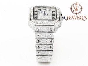 Premium Quality Mens Hip Hop Moissanite Diamond Watch Luxury Full Stone Wristwatch for Wedding Engagement Celebrity Style - Product Image 4