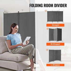 Paravento Pieghevole a 3 Pannelli per la Privacy # # # #   Design Semplice # # # #   Portatile # # # #   Divisorio per Stanza Autoportante - Product Image 5