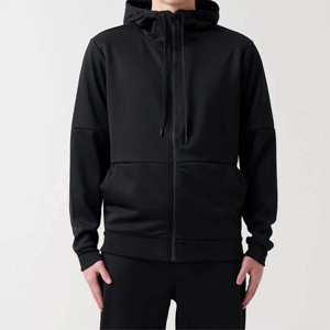 ชุดเซ็ตเสื้อฮู้ดซิปหน้าผ้าฟลีซซับในสีพื้นแบบฟอกสีสไตล์ลำลองสำหรับผู้ชาย พร้อมกางเกงกีฬาสองชิ้น ผ้าฝ้ายระบายอากาศได้ดี สวมใส่สบาย - Product Image 5