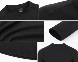 2026 Micah Corporation Black Rash Guard Moisture-Wicking UPF50+ Eco-Friendly Unisex Crew Neck Long Sleeve Raglan Compression - Product Image 4