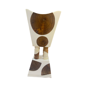 Arabic Style Oud Aromatic Incense <b>Burner</b> Glossy Mango Wood & Black Resin Combo with Removable Insert - Product Image 3